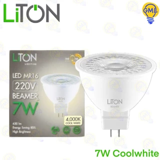 Liton หลอดไฟ MR16 LED 7W 220V (แบบต่อตรง) แสงขาว แสงวอร์ม แสงคูลไวท์