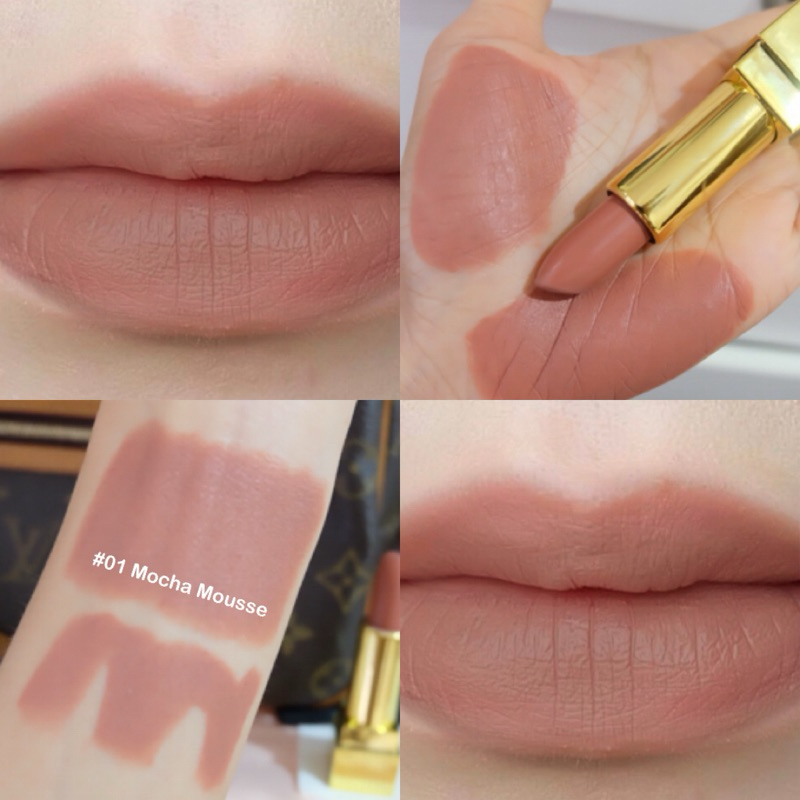 Byeon สีใหม่01 Mocha Mousse สีน้ำตาลมอคค่ามูส สีใหม่มาแรงกลบสีปากสวยเนียน ให้ลุคลัคชัวหรูดูแพง ฉบับสาวคลาสซี่เกิร์ล