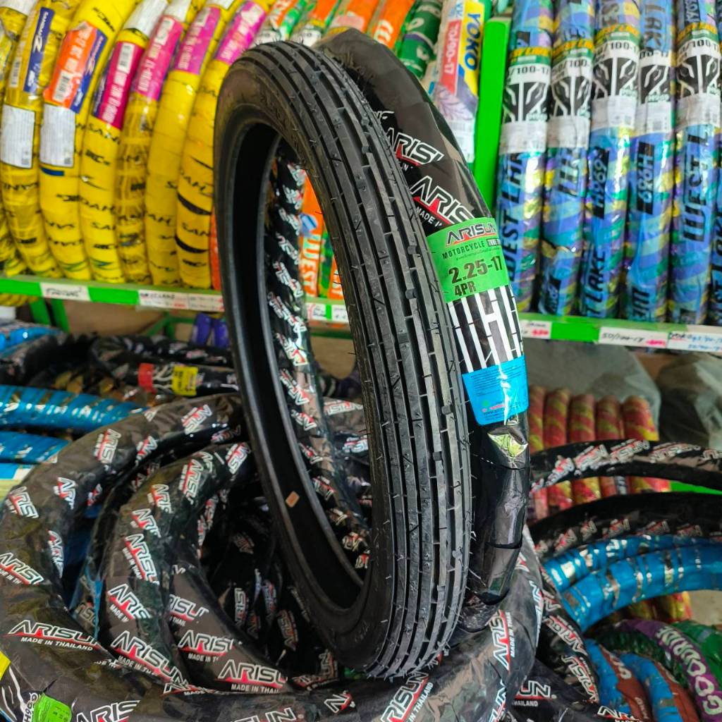 ยางนอก มอเตอร์ไซค์ ยี่ห้อ Arisun ขนาด 2.25-17 ลายตรง H615 แบบใช้ยางใน สินค้าผลิตในไทย ส่งสินค้าทุกวัน ราคา ถูกที่สุด ดีลบีเคเค แกลเลอรีภาพที่ 2