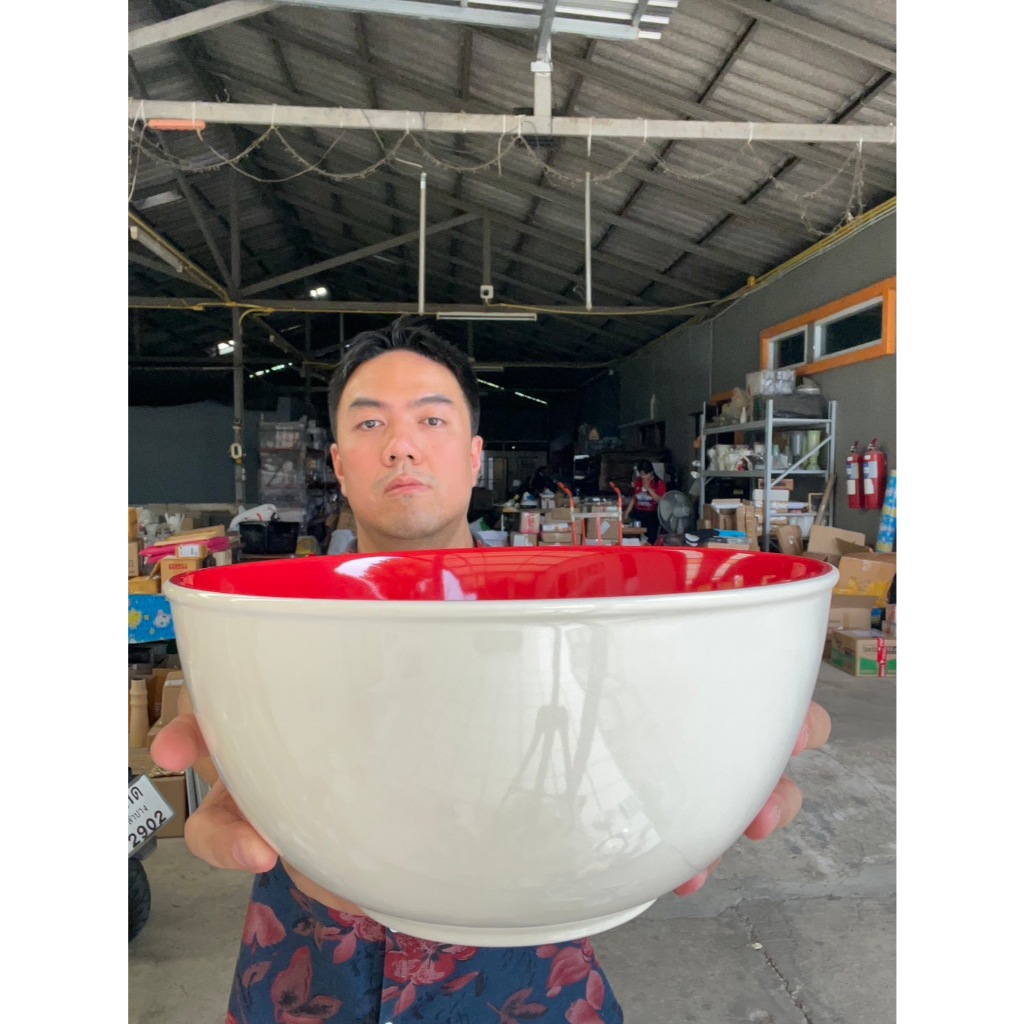 ชามเซรามิกจัมโบ้XXL ขนาด10นิ้ว สูง5นิ้ว ชามยำ ชามสลัด ออกใบกำกับภาษีได้ รหัส kornzbowl10598