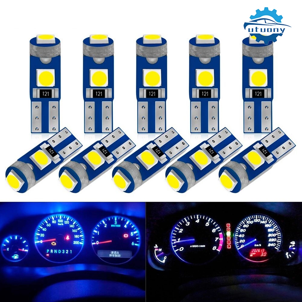 [60,000 ชั่วโมง] 1 ชิ้น T5 เครื่อง LED T5 3030 3SMD LED ภายในรถที่ความร้อนของห้องโดยสารรถ 12V