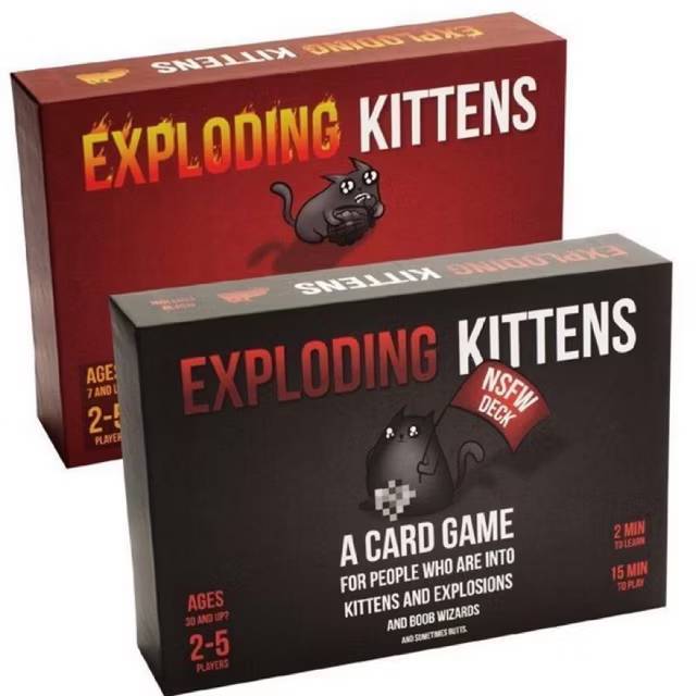 พร้อมส่ง เกมส์แมวระเบิด บอร์ดเกมส์ กล่องดำ แดง เกมการ์ด Exploding Kittens แมวระเบิด