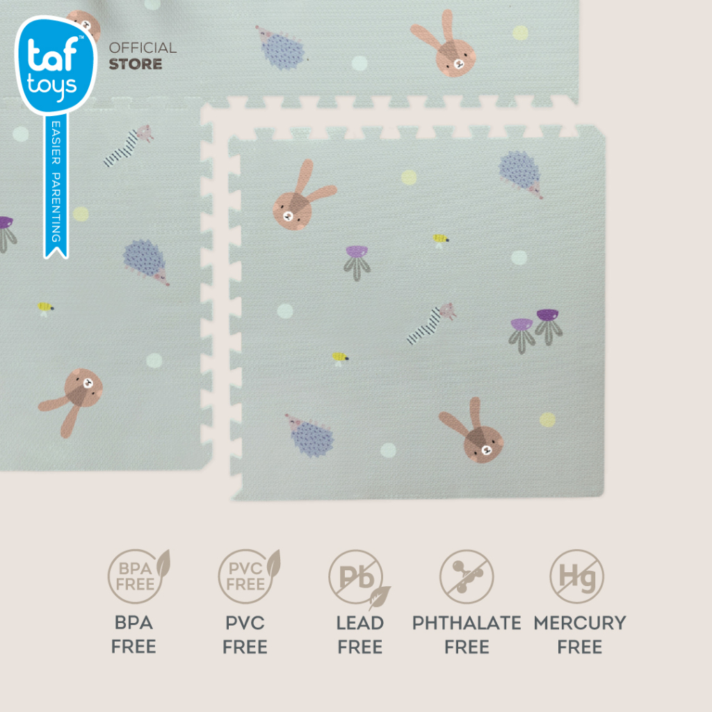Taf Toys แผ่นรองคลาน จิ๊กซอว์ นุ่ม ขนาดใหญ่ Urban Garden XL Soft Puzzle Mat ของใช้เด็กแรกเกิด รูปที่ 5
