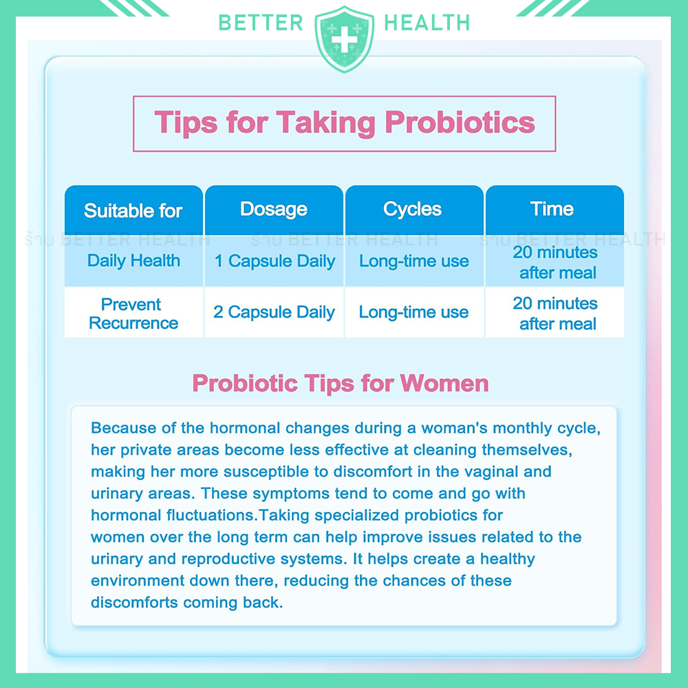 LIFE SPACE WOMEN'S MICROFLORA PROBIOTIC 6.3 Billion CFU - รูปที่ 6