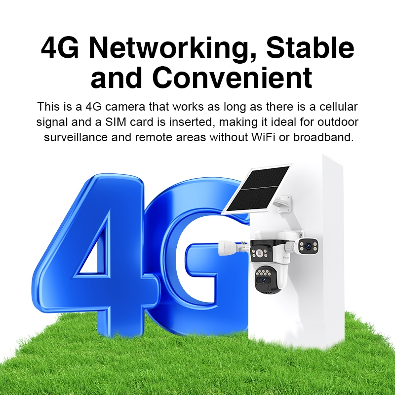 VSTARCAM BG621SR 4G LTE SIM SHD 1296p 3MP กล้องวงจรปิดใส่ซิม (3 เลนส์กล้อง) มีพร้อมแผงโซล่าเซลล์