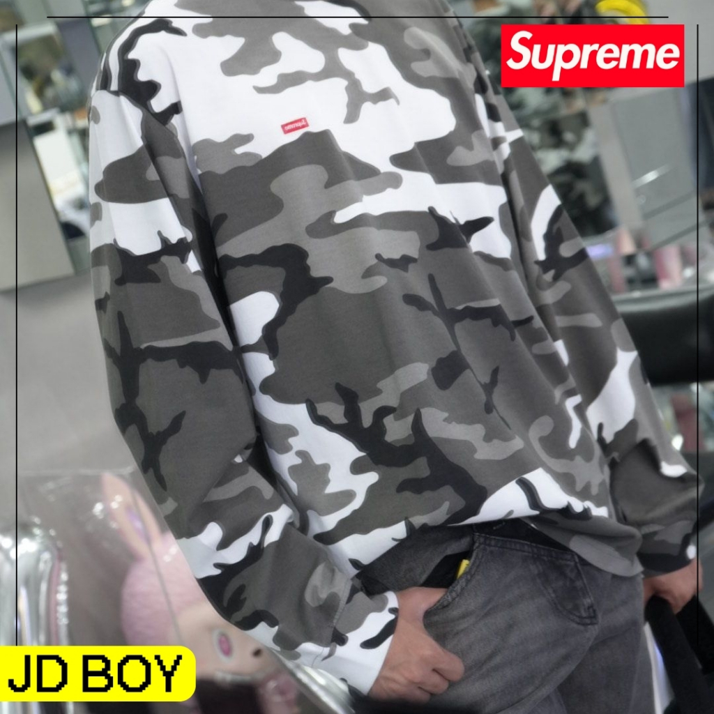 (มีส่งด่วนได้ของเลยวันนี้) JDBOY - Supreme l/s Tee เสื้อยืดแขนยาว สตรีทแฟชั่น ลายคาโม่ ของแท้