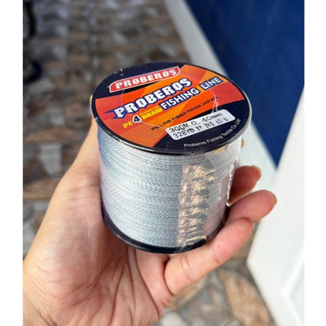 สายpe Proberos ใช้ดี เป็นพีอีที่นักตกปลานิยมใช้ ใช้กันมายาวนาน(สีเทา) สินค้าคุณภาพ คุ้มค่า คุ้มราคา ถัก 4 ยาว 300 เมตร
