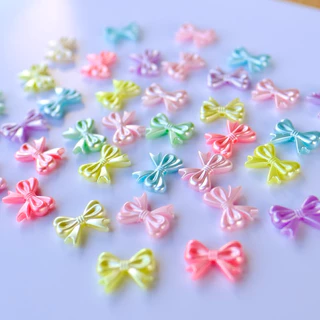 โบว์ตกแต่ง 50 ชิ้น อุปกรณ์ตกแต่ง DIY อุปกรณ์ตกแต่งเหรียญโปรยทาน