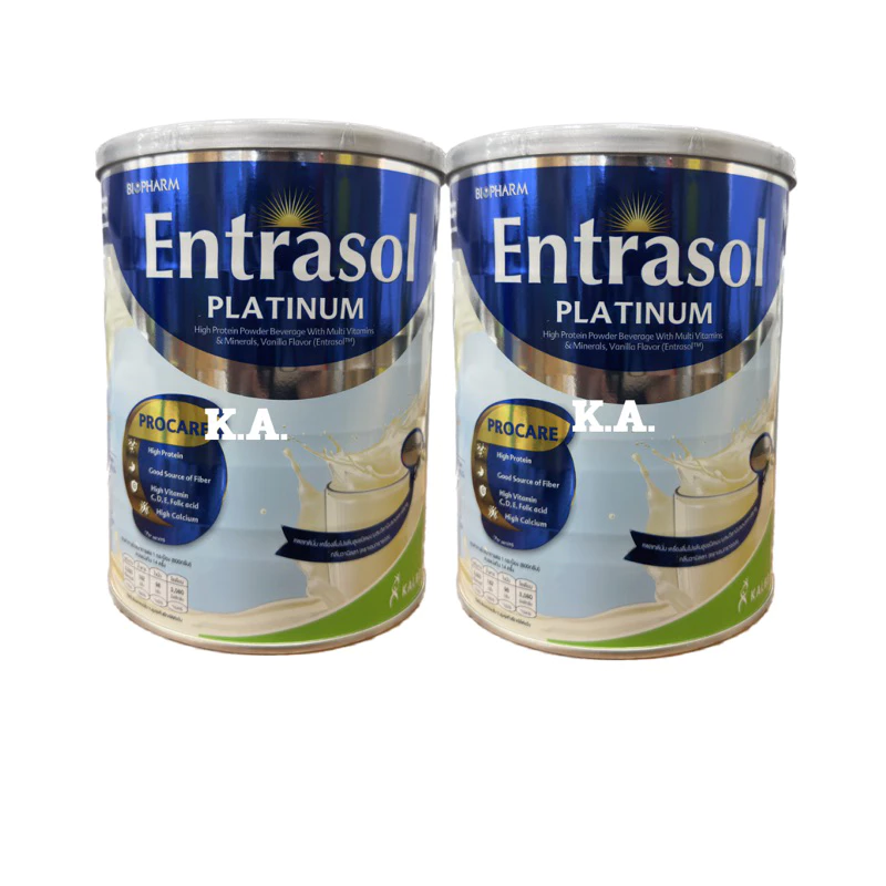 Entrasol Platinum เครื่องดื่มโปรตีนสูงชนิดผง 400 กรัม แพ็คคู่ thumbnail 3