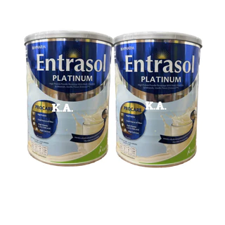(แพ็คคู่ )Entrasol Platinum 400 g. เอนทราซอล เครื่องดื่มโปรตีนสูงชนิดผง 2 กระป๋อง 10430