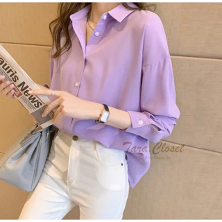 IT022 All Size 5 TARA Shirt เสื้อเชิ้ต คอปก แขนยาว มีมากกว่า 30 สี รุ่นยอดฮิต ทรงคลาสสิค ผ้าไหมอิตาลีอย่างดี ผ้าไม่หนามา