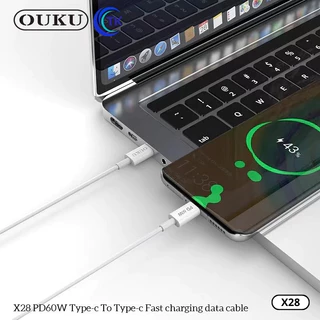 ใหม่ล่าสุด!! OUKU X28 สายชาร์จเร็ว Type-C to Type-C ความยาว1M Charging Data Cable PD60W Fast Charge 3A สายชาร์จชาร์จเร็ว