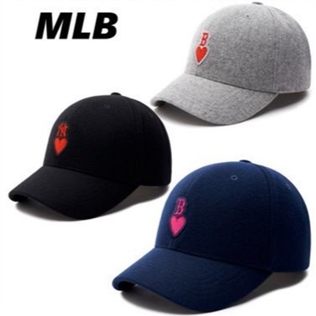 หมวกแก๊ป MLB Heart Ball Cap NY  สีดำ โลโก้ NY หัวใจ ❤️ แท้ 💯