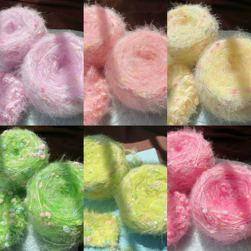 ♡  พร้อมส่ง | Fancy yarn ไหมพรมแฟนซี กลิตเตอร์วิ้ง 25 / 50 g