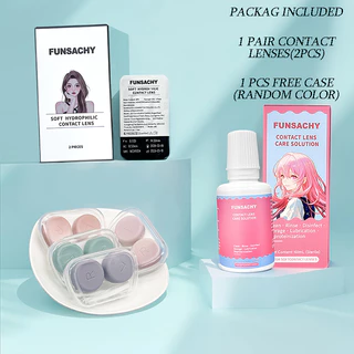 （0.00-6.00）คอนแทคเลนส์สายตาสั้นหนึ่งคู่ hawaii สีน้ำตาล/สีเทา/สีน้ำเงิน 14.5 มม.การขยายรูม่านตา