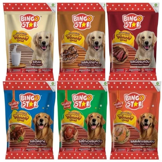 Bingo Star Yummy Stick บิงโก สตาร์ ขนมสุนัขแท่งนิ่ม 500g.*โปรดอ่านรายละเอียดก่อนสั่งซื้อ