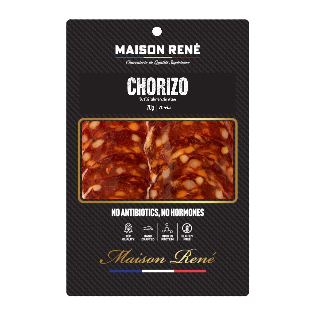 Chorizo Cold Cut Sliced 70 g (L) Salami Spainish Paprika โชริโซ่ ไส้กรอกเผ็ด โคลคัท สไลส์ (ขนาด 70 ก