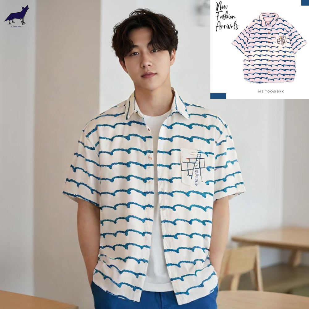 11.WOLF Wave Shirt  เสื้อเชิ๊ตแขนสั้น / H79
