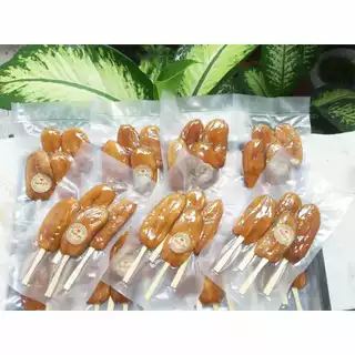 50 เเพ๊ก 4-5ลูกล้วยตากเสียบไม้เกรดสูญญากาศขายส่ง50ห่อ( 85กรัม)ใหม่สดสะอาดเก็บได้นาน