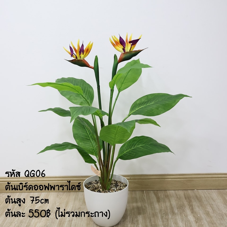 QG06พร้อมส่ง ต้นไม้ปลอม ต้นเบิร์ดออฟพาราไดซ์ 75 ซม.(ไม่รวมกระถาง)