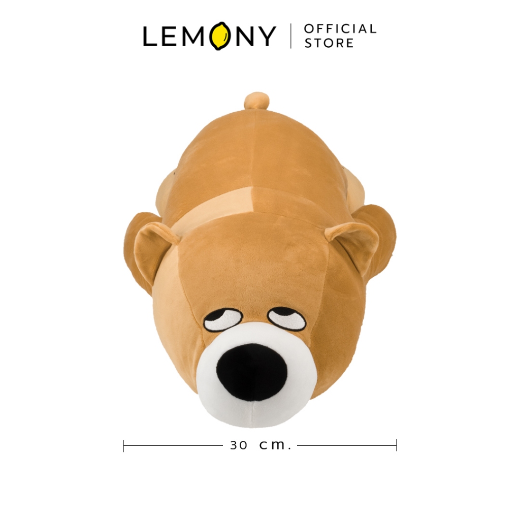 LEMONY ตุ๊กตาหมีมองบน ขนาดใหญ่ ไซส์ M (สีน้ำตาล)