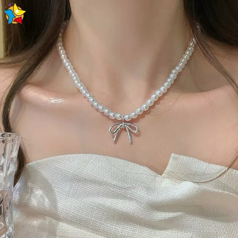 พร้อมส่ง สร้อยจี้โบว์ 🎀 น่ารักลูกคุณหนูสุดๆ