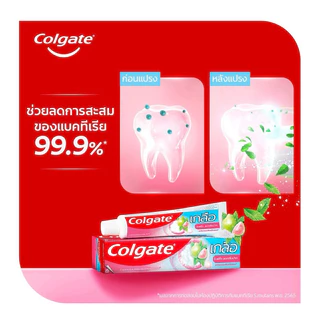 ยาสีฟันคอลเกตแมกซ์เฟรชพีช/แตงโมเรนโบว์ 100g แพ็คคู่/คอลเกตเกลือใบฝรั่ง Colgate Max fresh Peach/Watermelon Blast/Rainbow
