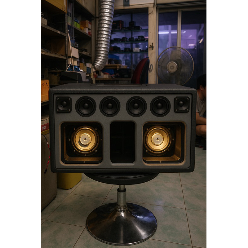 ตู้ลำโพงพร้อมฟังแบนพาส6.5คู่ คาราโอเกะ By บีบางแสน เสียงดีมากกกกก