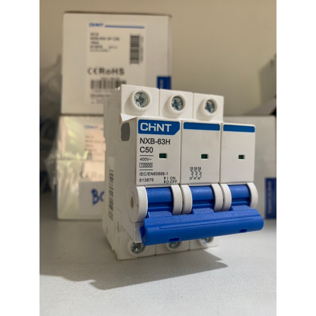 MCB เบรกเกอร์ขนาดเล็ก ลูกเซอร์กิต เบรกเกอร์ลูกย่อย CHINT MCB NXB-63H