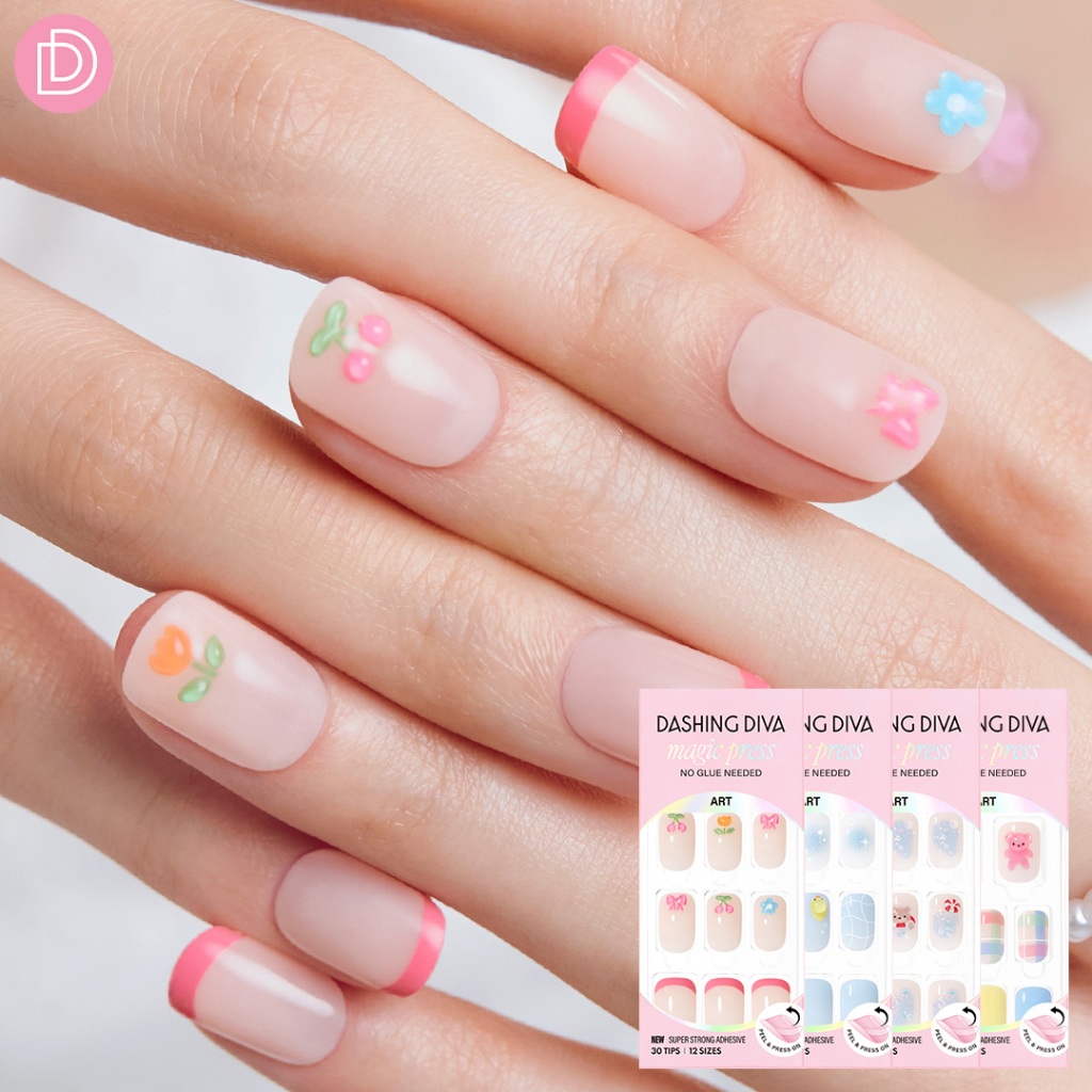 Dashing Diva เล็บปลอม ทรงปลายโค้งมน รุ่น MDA5P015RG-MDA5S076RG จำนวน 1 กล่องมี 30 เล็บ รูปที่ 1