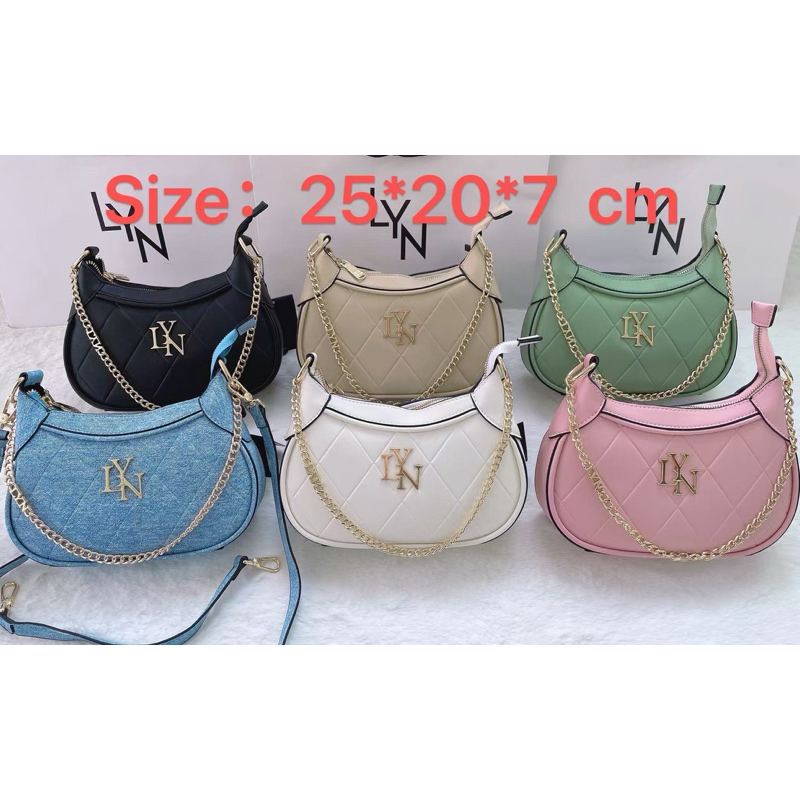 LYN ACCS กระเป๋าผู้หญิง 2024 คำศิลปะใหม่กระเป๋าสะพายข้างรักแร้，74