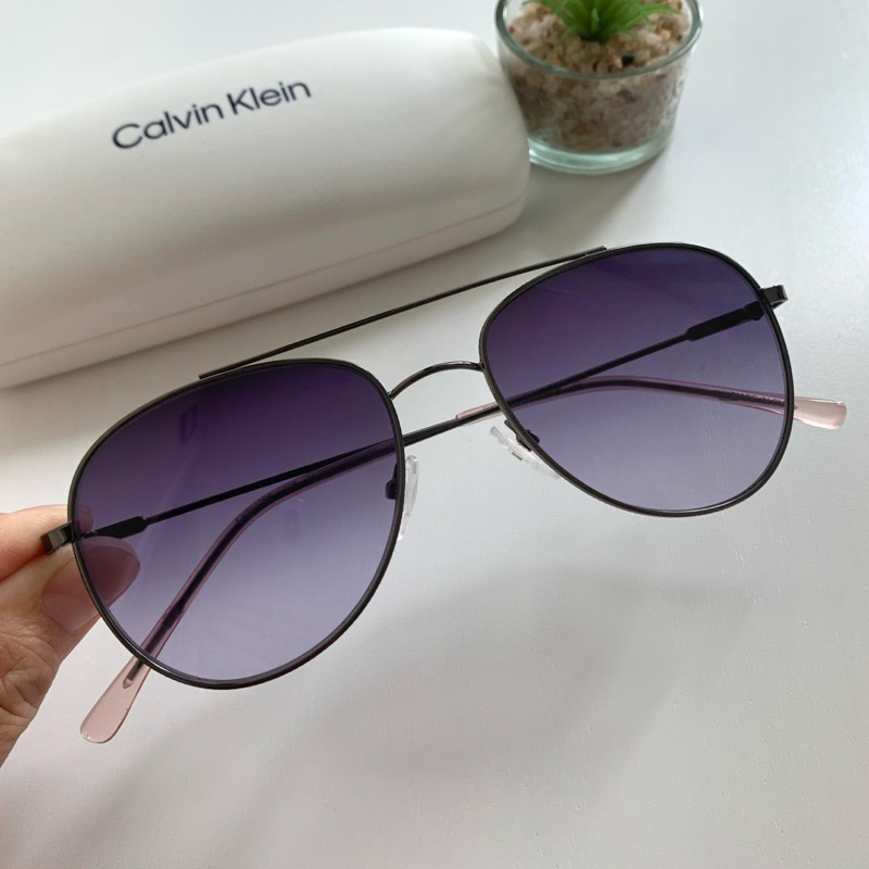 [[พร้อมส่ง📦แท้💯%]] Calvin Klein Women's Fashion CK20120S-008 Matte Gunmetal Sunglasses