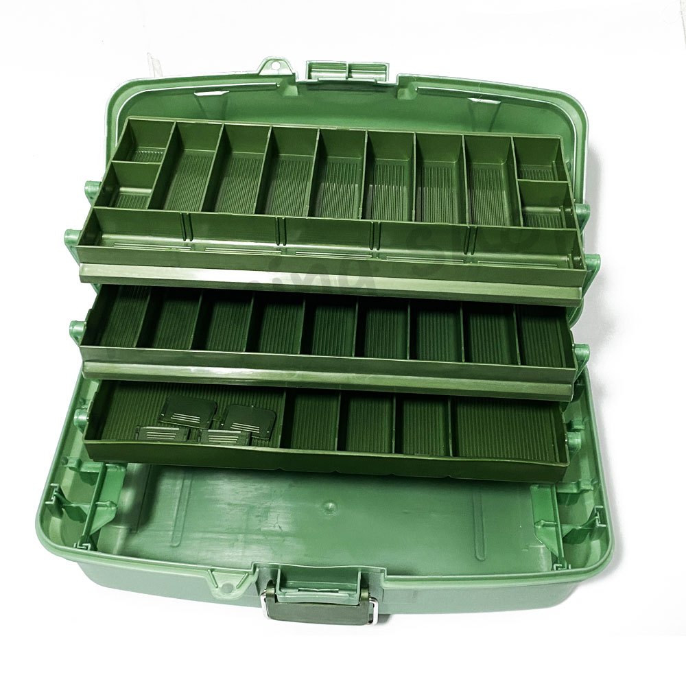กล่องใส่อุปกรณ์ตกปลา TACKLE CASE BOX BASSZONE 3 ชั้น แข็งแรงทนทาน - รูปที่ 4