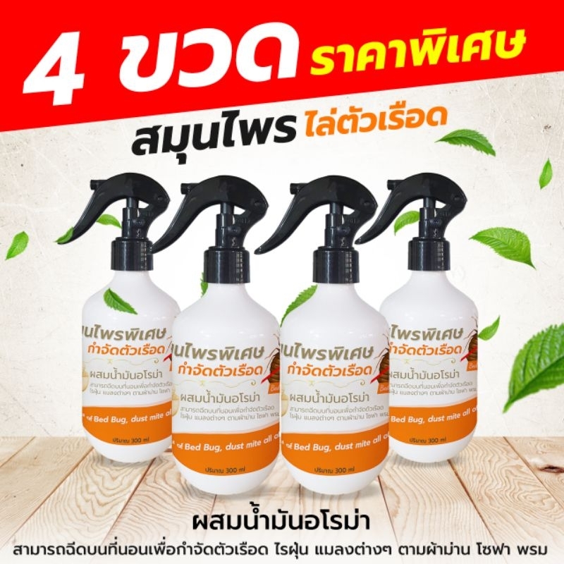 สเปรย์กำจัดตัวเรือดขนาด 300mlแบบแพ็ค 4 ขวดราคาพิเศษ