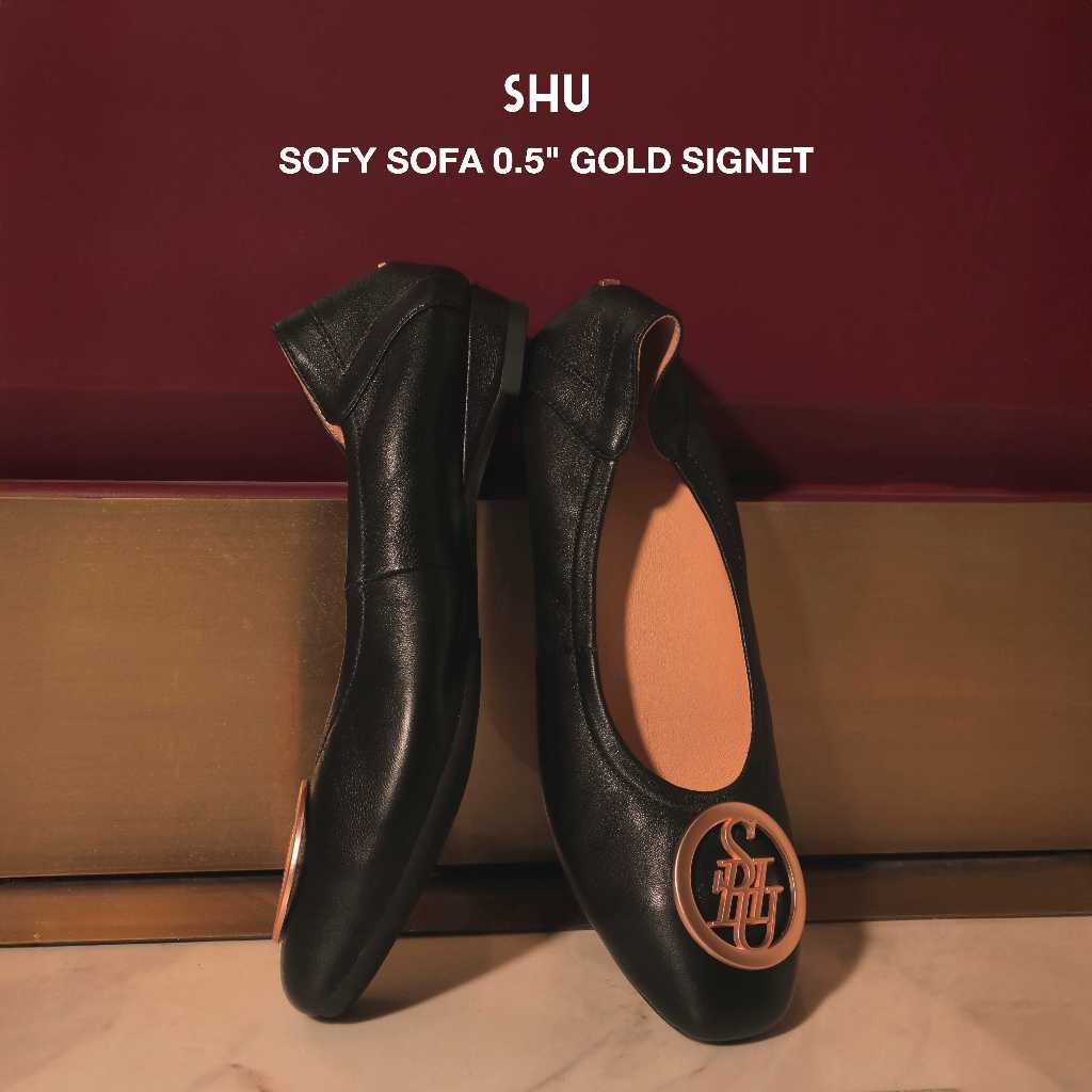✅SHU SOFY SOFA 0.5" GOLD SIGNET รองเท้าคัทชู