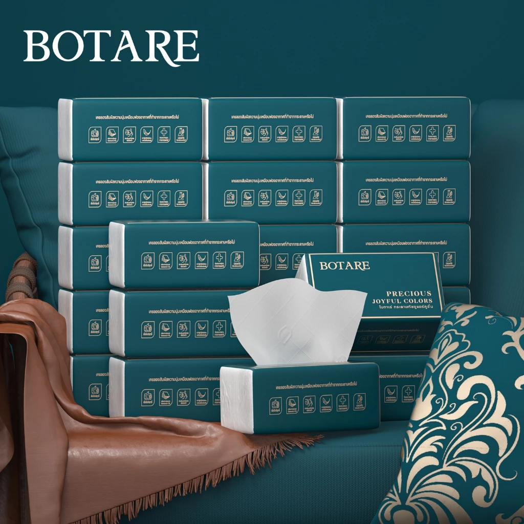 Botare ซอฟท์แพ็ค กระดาษเช็ดหน้า 4 ชั้น 240 แผ่น 175x140mm thumbnail 3