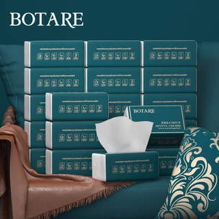 【36 แพ็ค】 Botare Air-cushion กระดาษทิชชู่ห่อเขียวมินิมอล หนา 4 ชั้น 60 แผ่น (ขนาด 140 x 175 มม.)