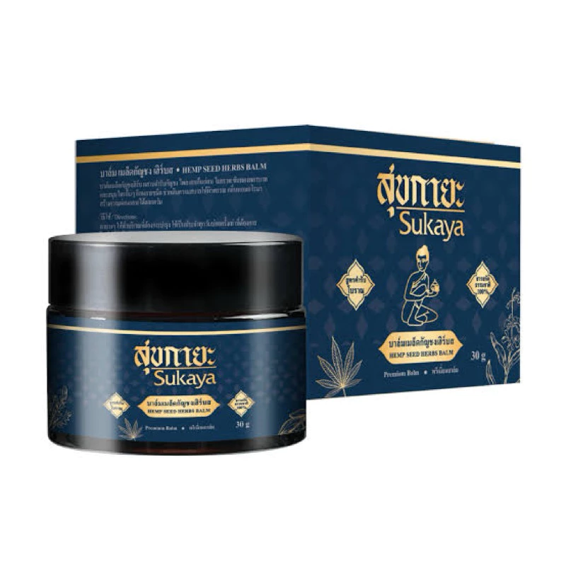 [ของแท้] Sukaya สุขกายะ บาล์มนวด สมุนไพร ตำรับวัดโพธิ์ ขนาด 30 กรัม จำนวน 1 กระปุก แก้ปวด คลายเส้น