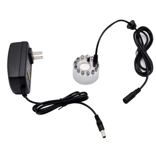 เครื่องทำหมอกอัตโนมัติ เครื่องพ่นหมอก กันน้ำพร้อมไฟ LED สำหรับตู้ปลา บ่อปลา ตกแต่งสวน เพิ่มความชื้น