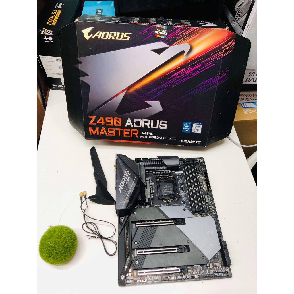 MAINBOARD 1200 gen10-11 GIGABYTE Z490 AORUS MASTER wifi สภาพกริ้บ ครบกล่อง ไฟติดครบ ประกันร้าน