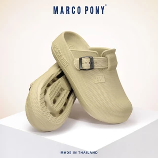 Marco Pony รองเท้าหัวโต รองเท้าแตะผู้หญิงแฟชั่น เพื่อสุขภาพ เบาสบาย ส้นหนา 6 ซม MH9029