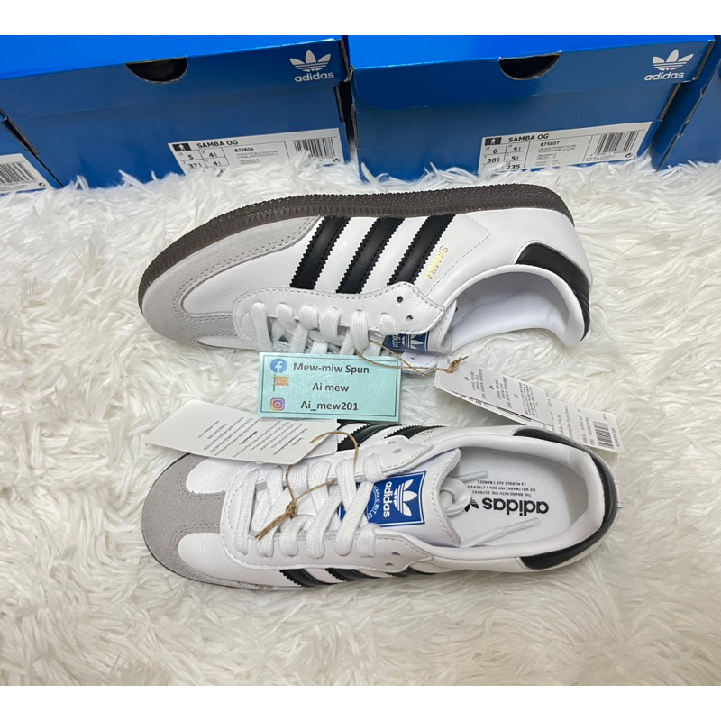 Adidas Samba OG white พร้อมส่ง size: 5 uk