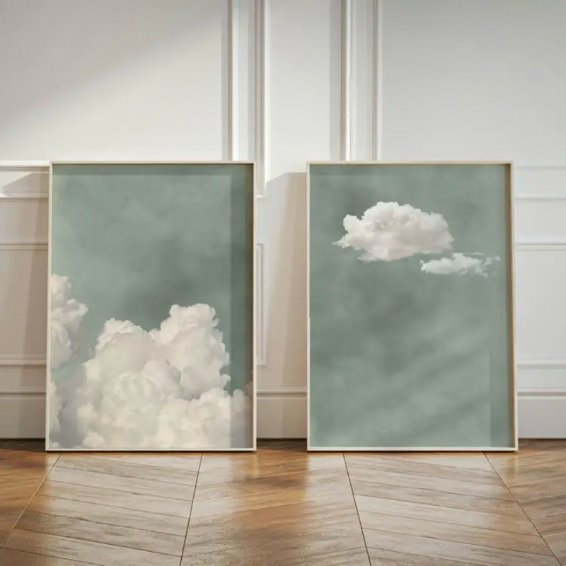 ภาพตกแต่งผนัง Abstract Cloud Canvas Art