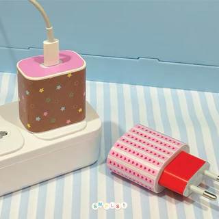 Charger wrapper USB-C20W/TYPE-C/USB-5W สติกเกอร์ติดหัวชาร์จ (Wholeheart Col.) - SM,PLS!