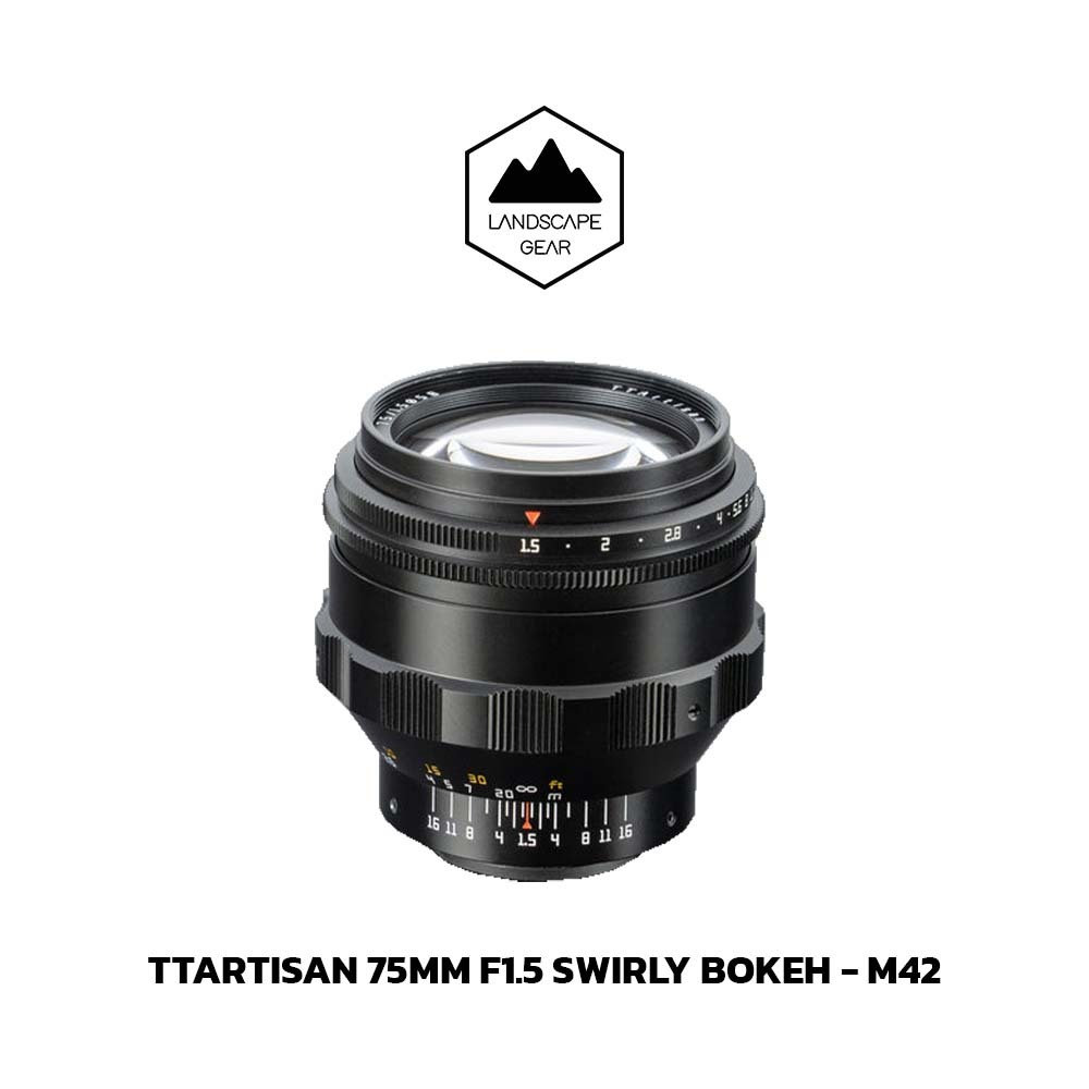 เลนส์มือหมุน โบเก้หมุน TTArtisan 75mm F1.5 Swirly Bokeh Mount M42