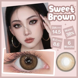 Magister & Realcon คอนแทคเลนส์ขายดี✨สีน้ำตาล✨6 เดือนโยนแว่นขยาย 14- 14.5 มม คอนแทคเลนส์
