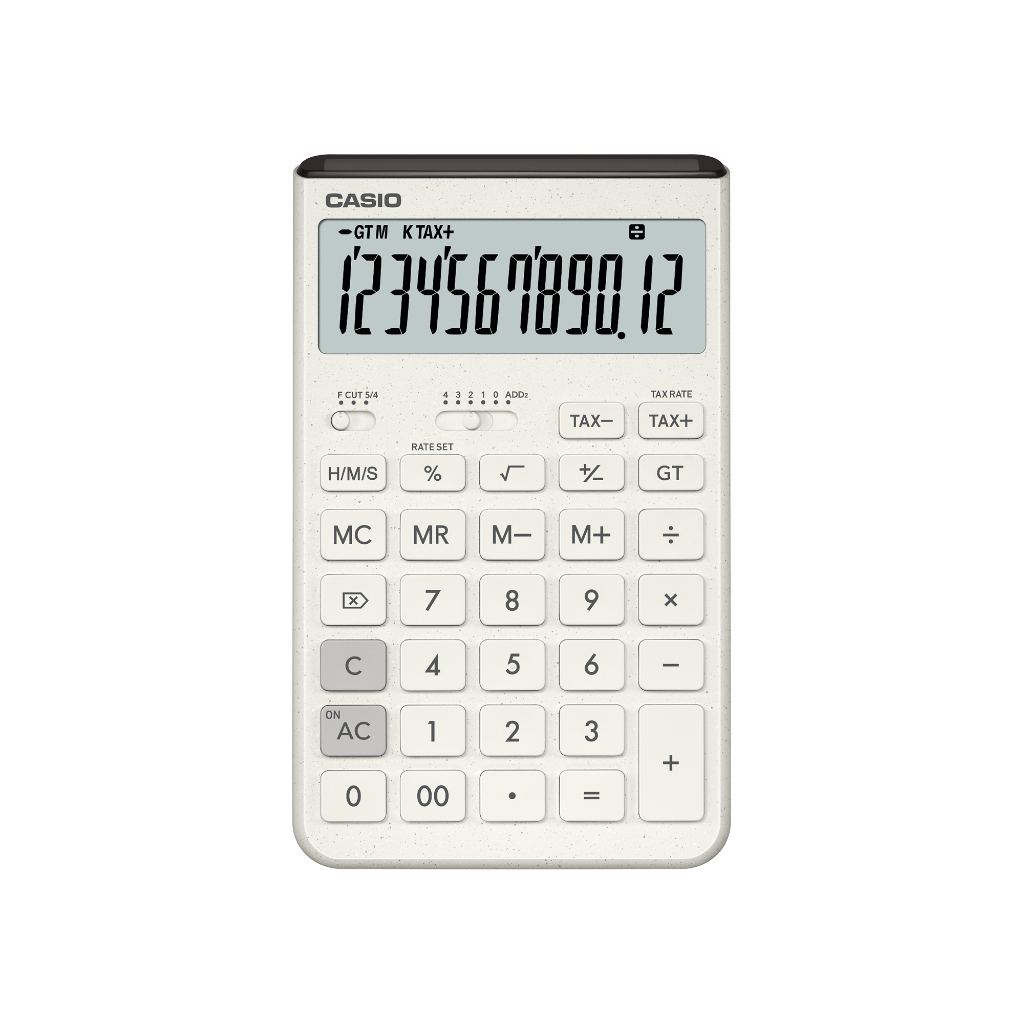 Casio Calculator เครื่องคิดเลข  คาสิโอ รุ่น  JT-200T-WE แบบตั้งโต๊ะขนาดใหญ่  12 หลัก สีขาว