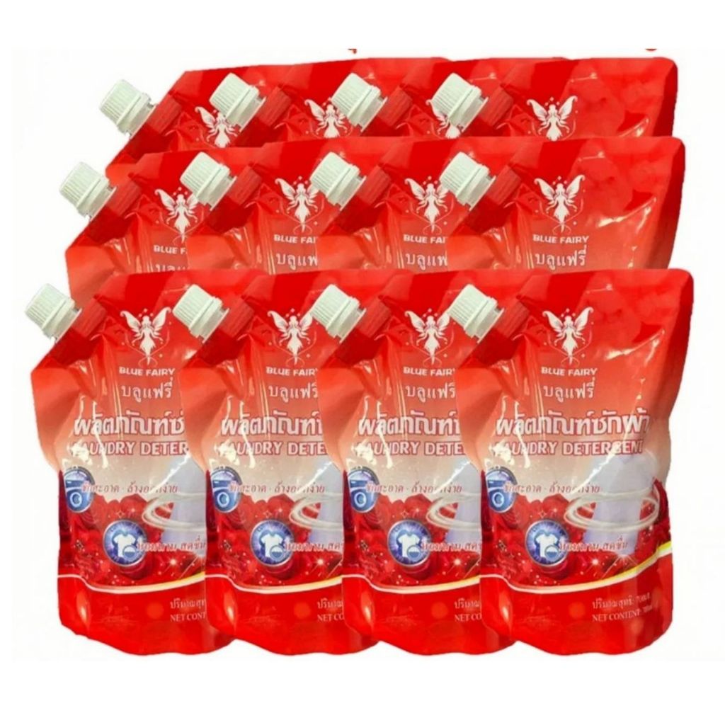 น้ำยาซักผ้า กลิ่นกุหลาบ ซักผ้าชนิดน้ำ สีใส กลิ่นหอมติดทน ขจัดคราบสกรก น้ำยาซักผ้าบลูแฟรี่ แบบน้ำ หอม - รูปที่ 6