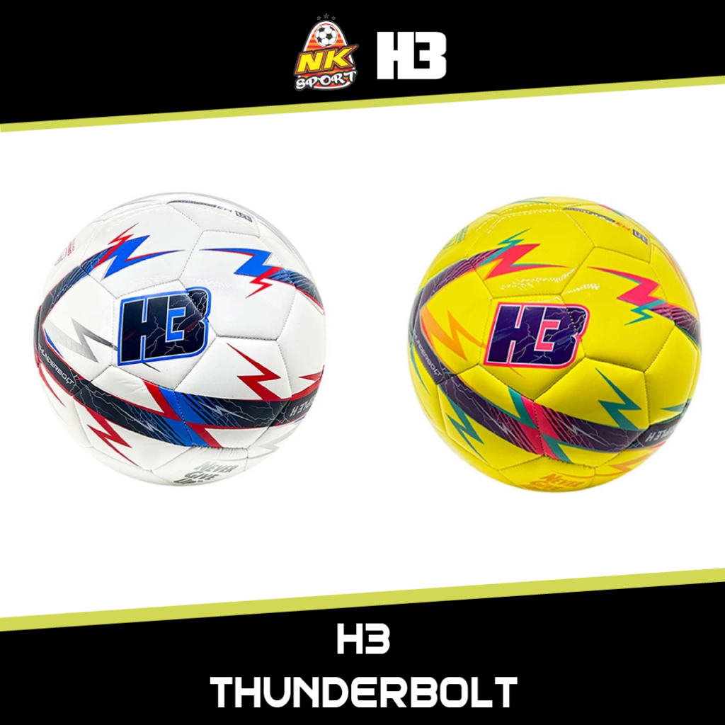 ลูกฟุตบอลH3 รุ่นThunderbolt [ของแท้100%] ลูกฟุตบอล เบอร์5 ลูกฟุตบอลหนังเย็บ หนัง PU นุ่ม คุณภาพดี