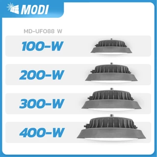 MODI โคมไฟโซล่าเซลล์ UFO รุ่น100W/200W/300W/400W เปิดได้ 3 แสง Highbay light รีโมทคอนโทรล IP65